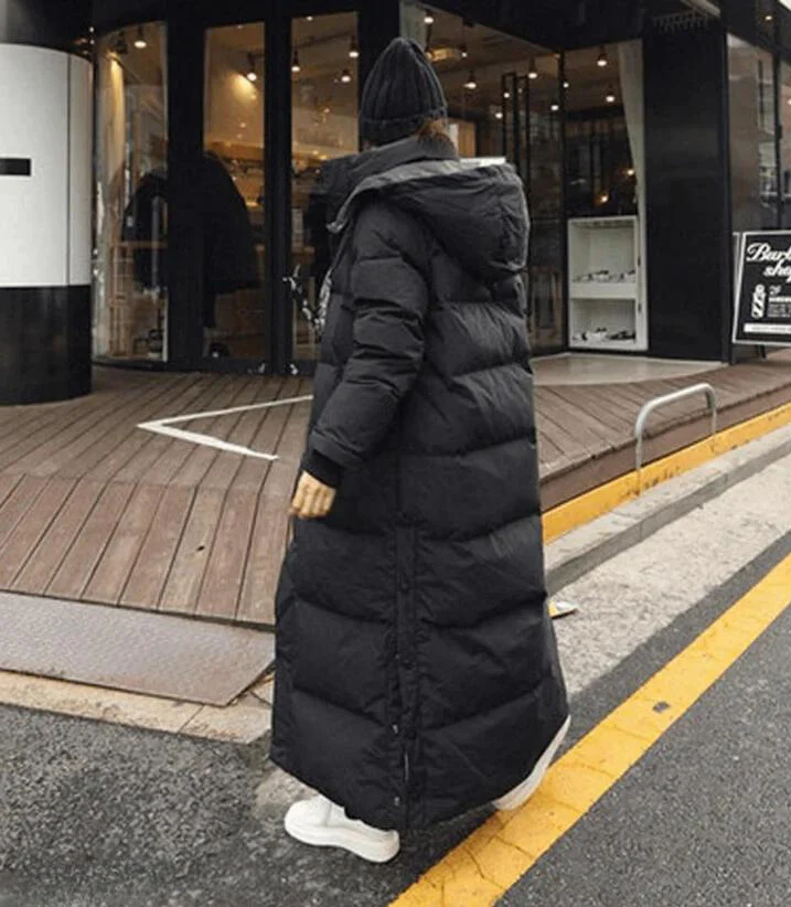 Women's Long Hooded Winter Down Jacket