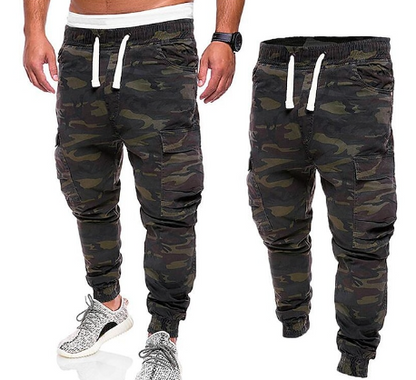 Men's casual drawstring trousers