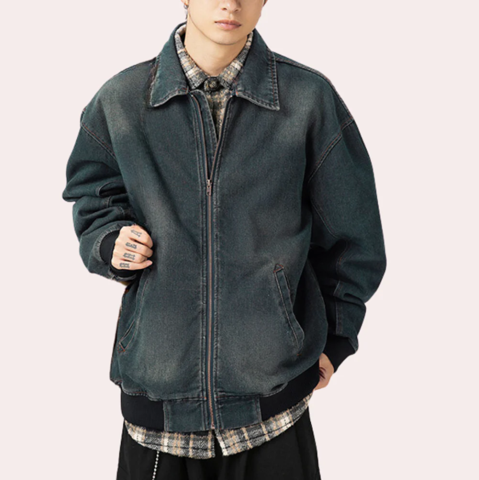 Fashionable denim jacket for men
