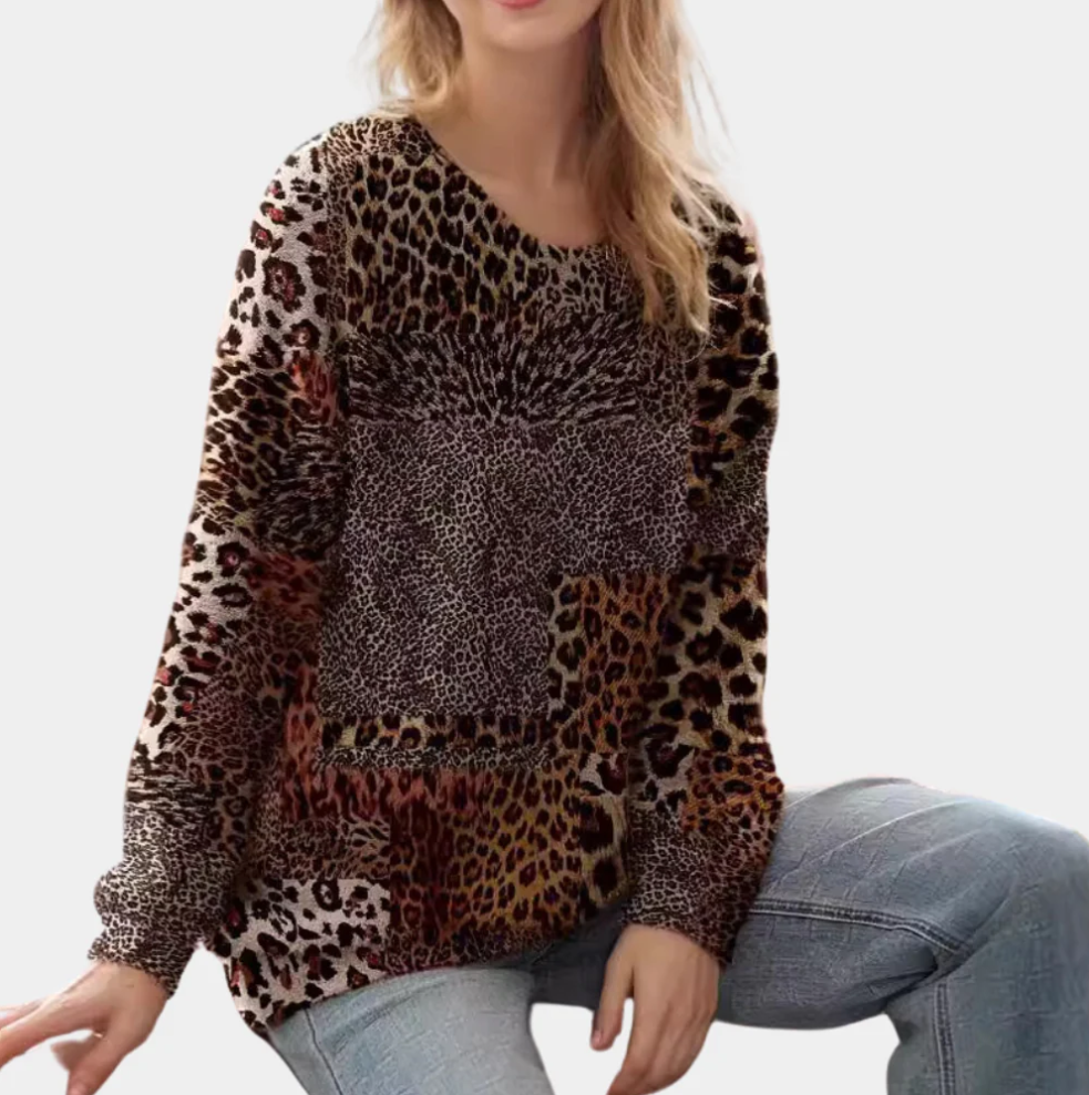 Women's Leopard Print Elegant Sweater