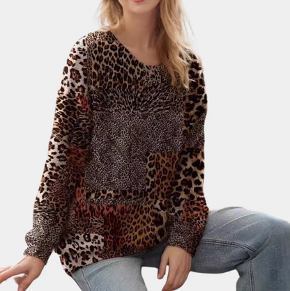 Women's Leopard Print Elegant Sweater