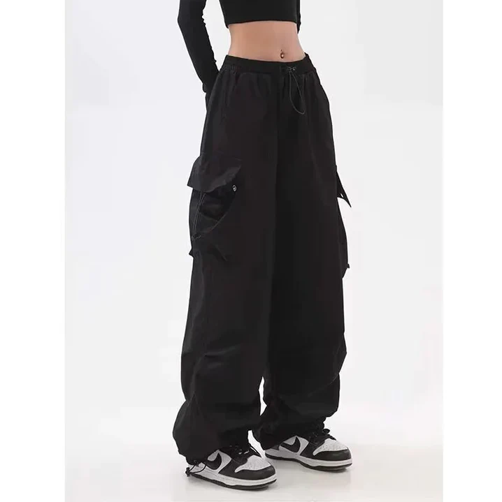 Elegant Women's Cargo Pants Ruby Red