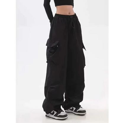 Elegant Women's Cargo Pants Ruby Red