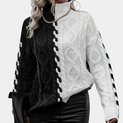 Lujza – Women's Turtleneck Sweater Elegant Design