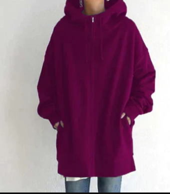 Damen Kapuzenpullover Reißverschluss Modern Style