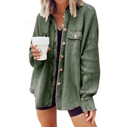 Classic Corduroy Jacket with Hood Cotton