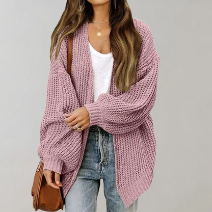 Casual Ladies' Cardigan Comfortable Cinch-Waist