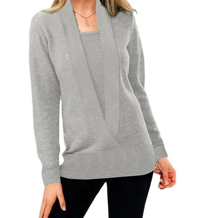 Unique Knitted V-Neck Sweater for Women