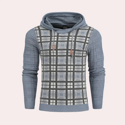 Men's Plaid Hoodie Sporty