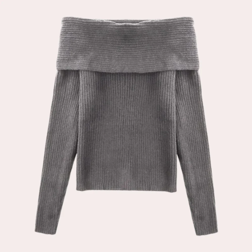 Women's Off-Shoulder Sweater Elegant Design