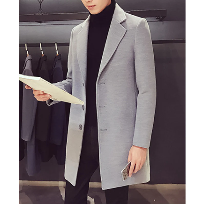 Herren Wollmantel Elegant Bürojacke