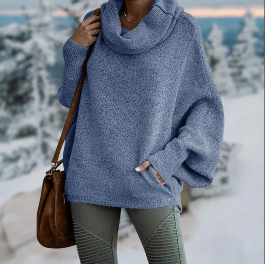 Elegant Tortoiseshell Sweater for Women with Collar