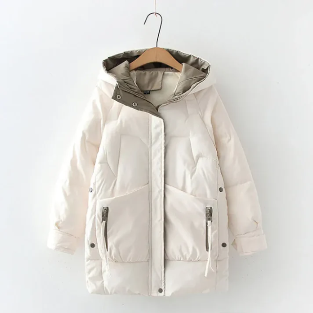 Winterparka mit Kapuze Karo - IdealeKleiden