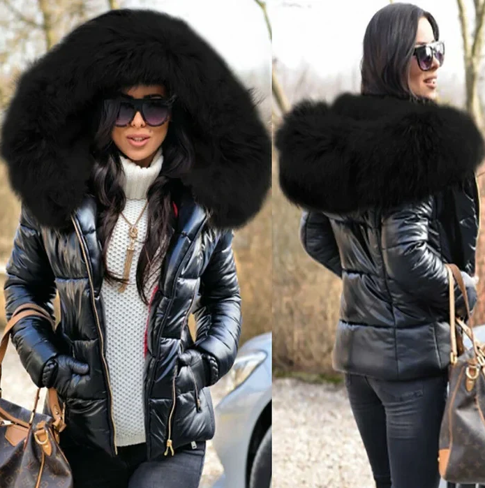 Elegant Women's Winter Coat with Faux Fur