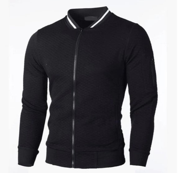 Men's Sweatshirt Zip Stand-up Collar