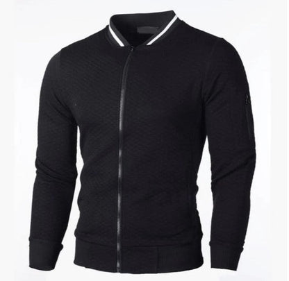 Men's Sweatshirt Zip Stand-up Collar