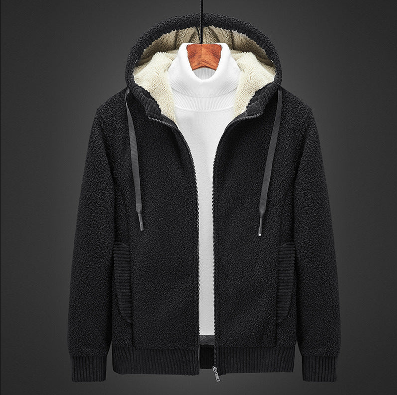 Men's Warm Lined Zipper Hoodie