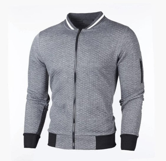 Men's Sweatshirt Zip Stand-up Collar