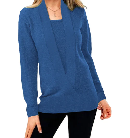 Unique Knitted V-Neck Sweater for Women