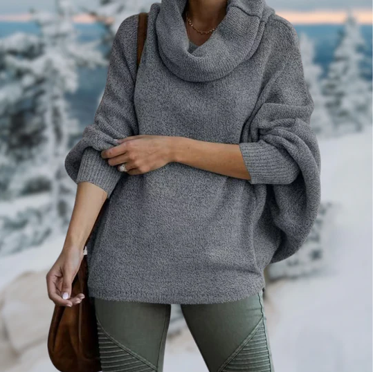 Elegant Tortoiseshell Sweater for Women with Collar