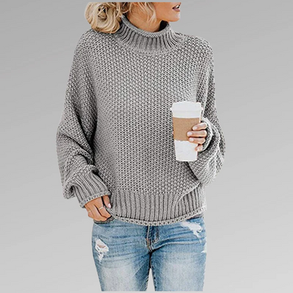 Stylish Turtleneck Knit Sweater