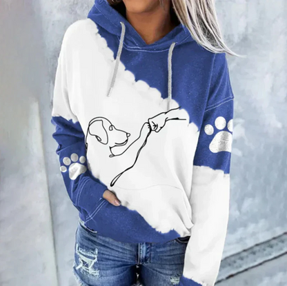 Women's Funny Dog Print Hoodie