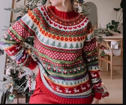 Isländischer Vintage Pullover Rundhals Klassisch - IdealeKleiden