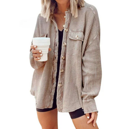 Classic Corduroy Jacket with Hood Cotton