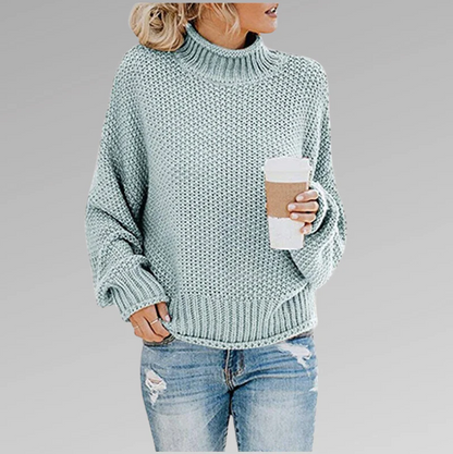 Stylish Turtleneck Knit Sweater