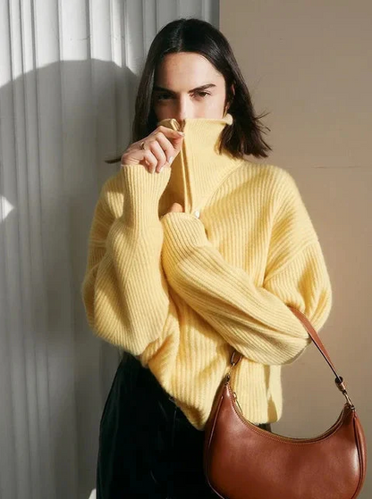 Women's Warm Turtleneck with Zipper