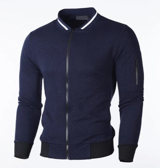 Men's Sweatshirt Zip Stand-up Collar