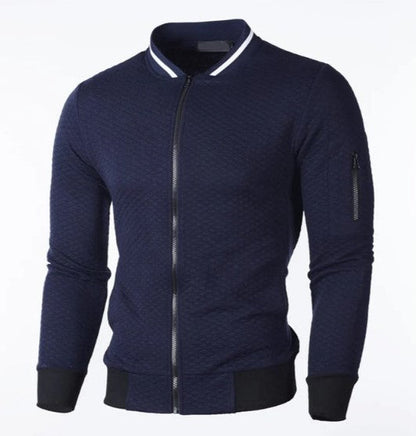 Men's Sweatshirt Zip Stand-up Collar