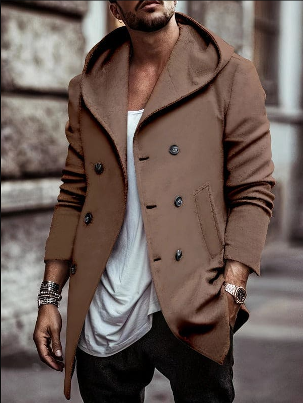 Men's Warm Hooded Long Sleeve Parka