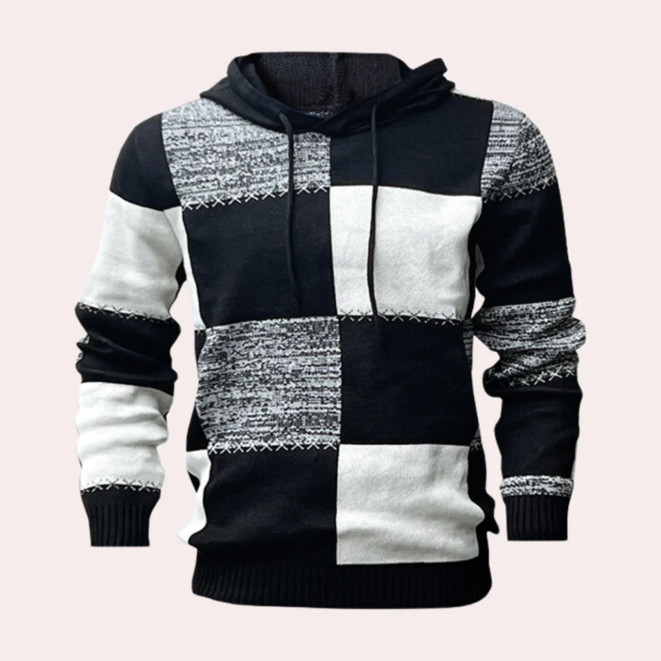 Stylish Patchwork Hoodie for Men Modern Design