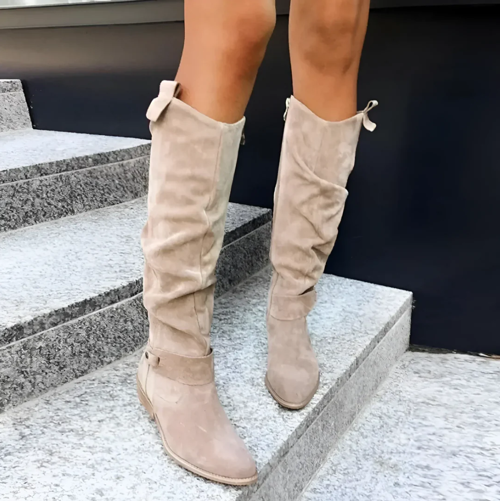 Women's Boots Knee-High Elegant Leather