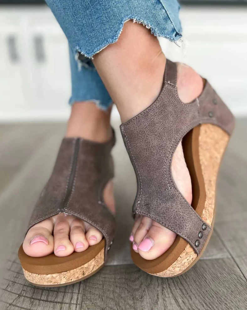 Bequeme Damen-Sandalen Komfort Fußbett - IdealeKleiden