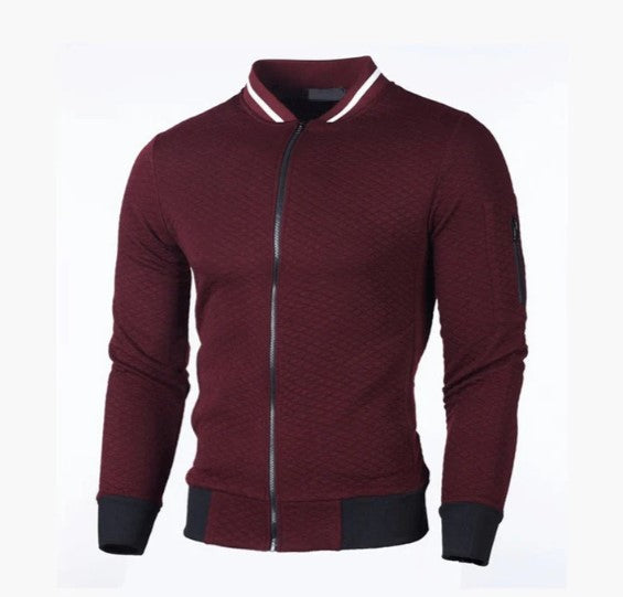 Men's Sweatshirt Zip Stand-up Collar