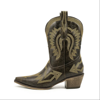Westernstiefel Damen Leder Klassisch