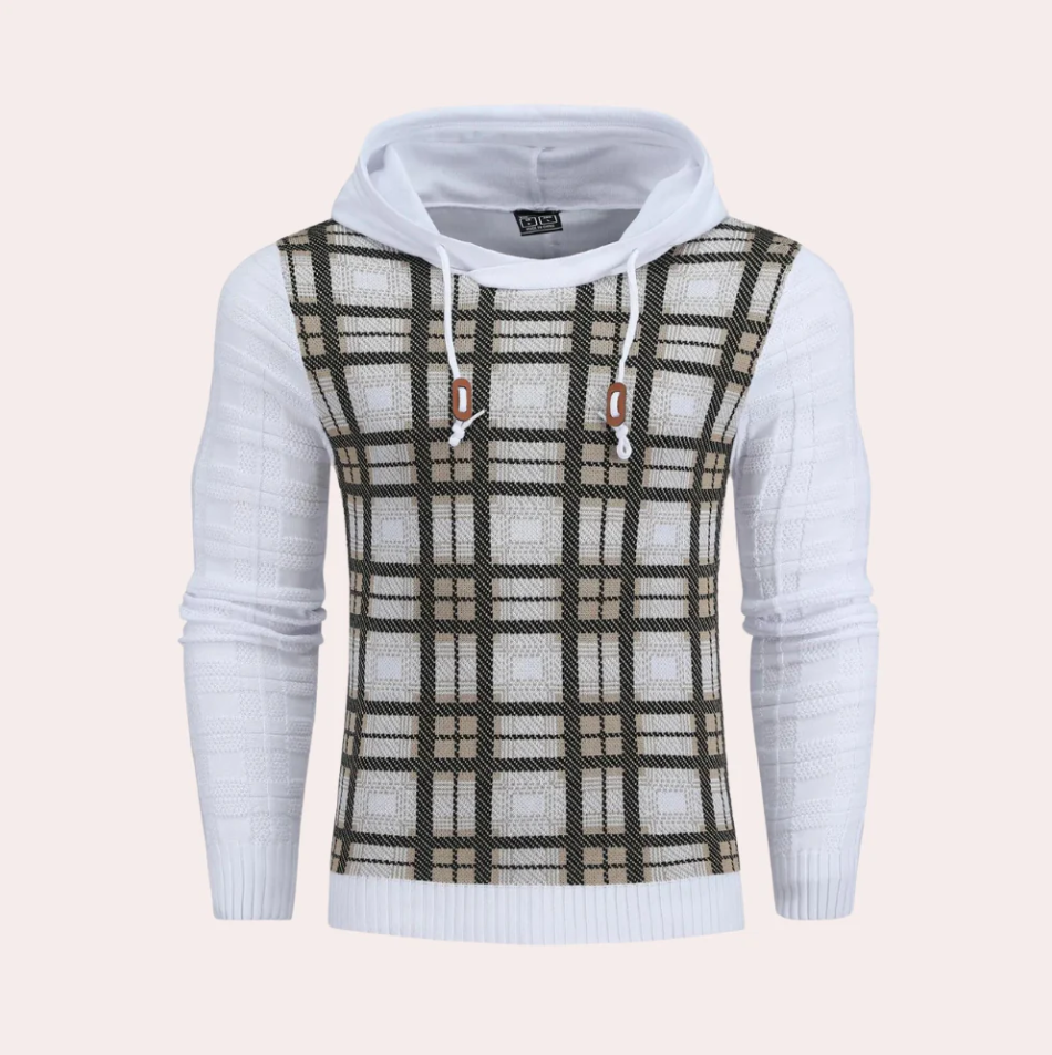 Men's Plaid Hoodie Sporty