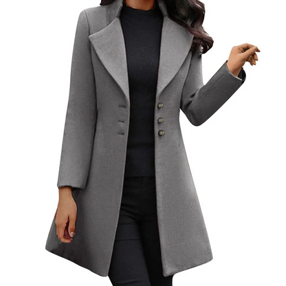Stylish women's coat with buttons Modern