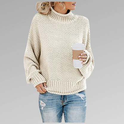 Stylish Turtleneck Knit Sweater
