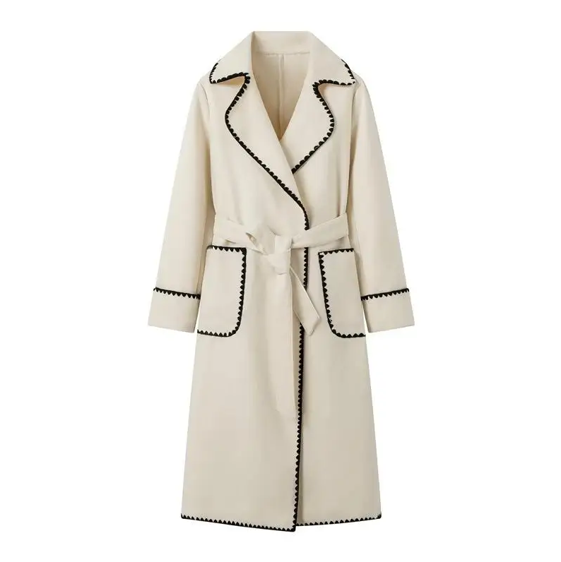 Mariana - Long Patchwork Coat Lightweight