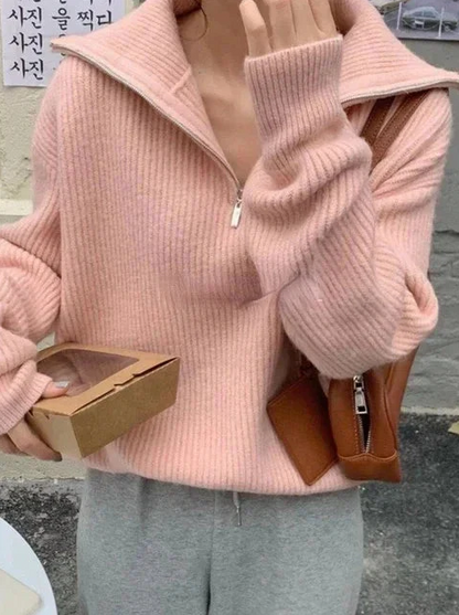 Women's Warm Turtleneck with Zipper