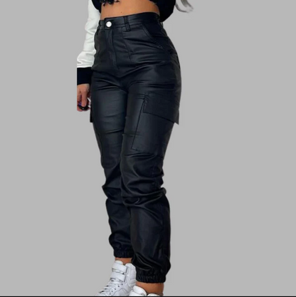 Leder Cargohose Stilvoll Herren - IdealeKleiden