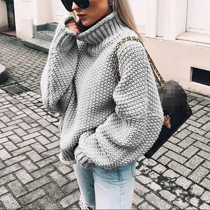 Leyna – Weich Rollkragen Pullover Damen