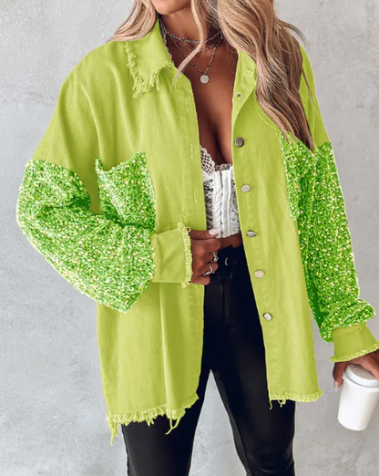 Spring Jacket for Women - Sequin Style