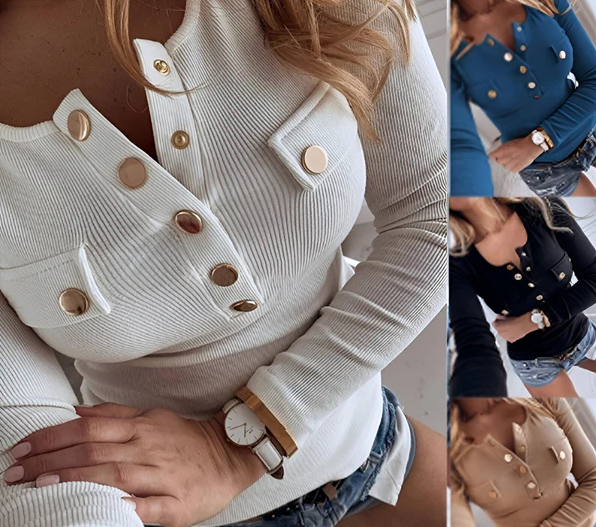 Fashionable Long Sleeve Blouse for Women, Elegant and Comfortable
