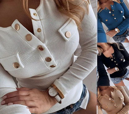 Fashionable Long Sleeve Blouse for Women, Elegant and Comfortable