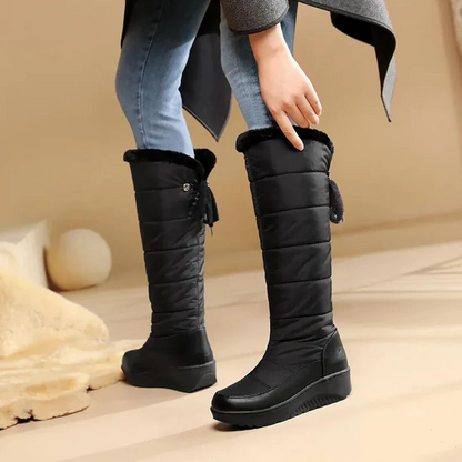 Women's Warm Winter Boots - Fur Lined Knee-High Snow Boots