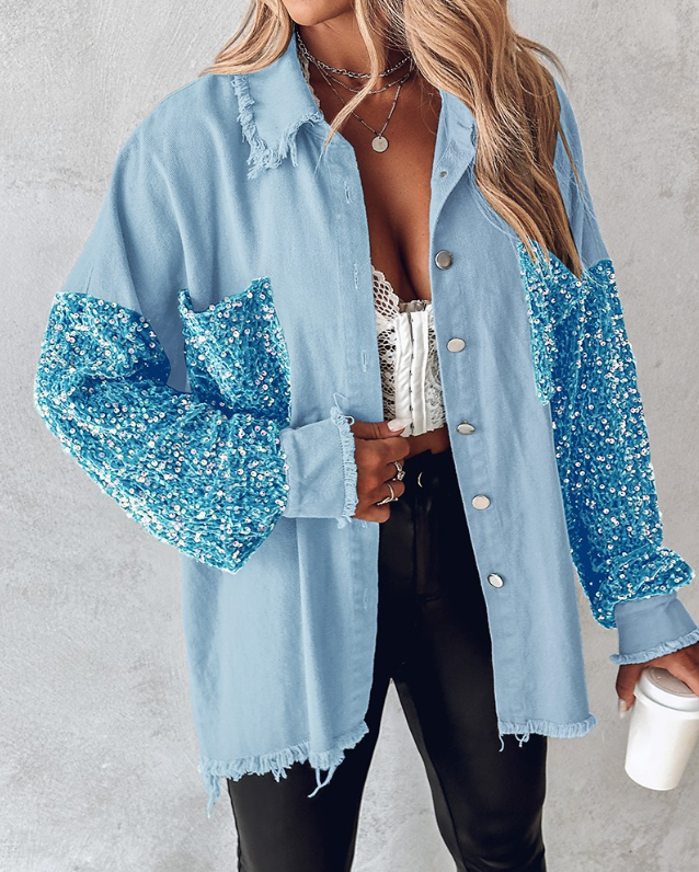 Spring Jacket for Women - Sequin Style